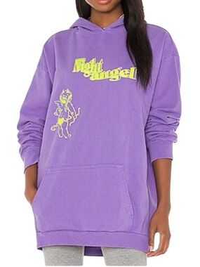 Boys Lie Night Angel Purple Oversized Hoodie Sweatshirt Size One Size Fits Most